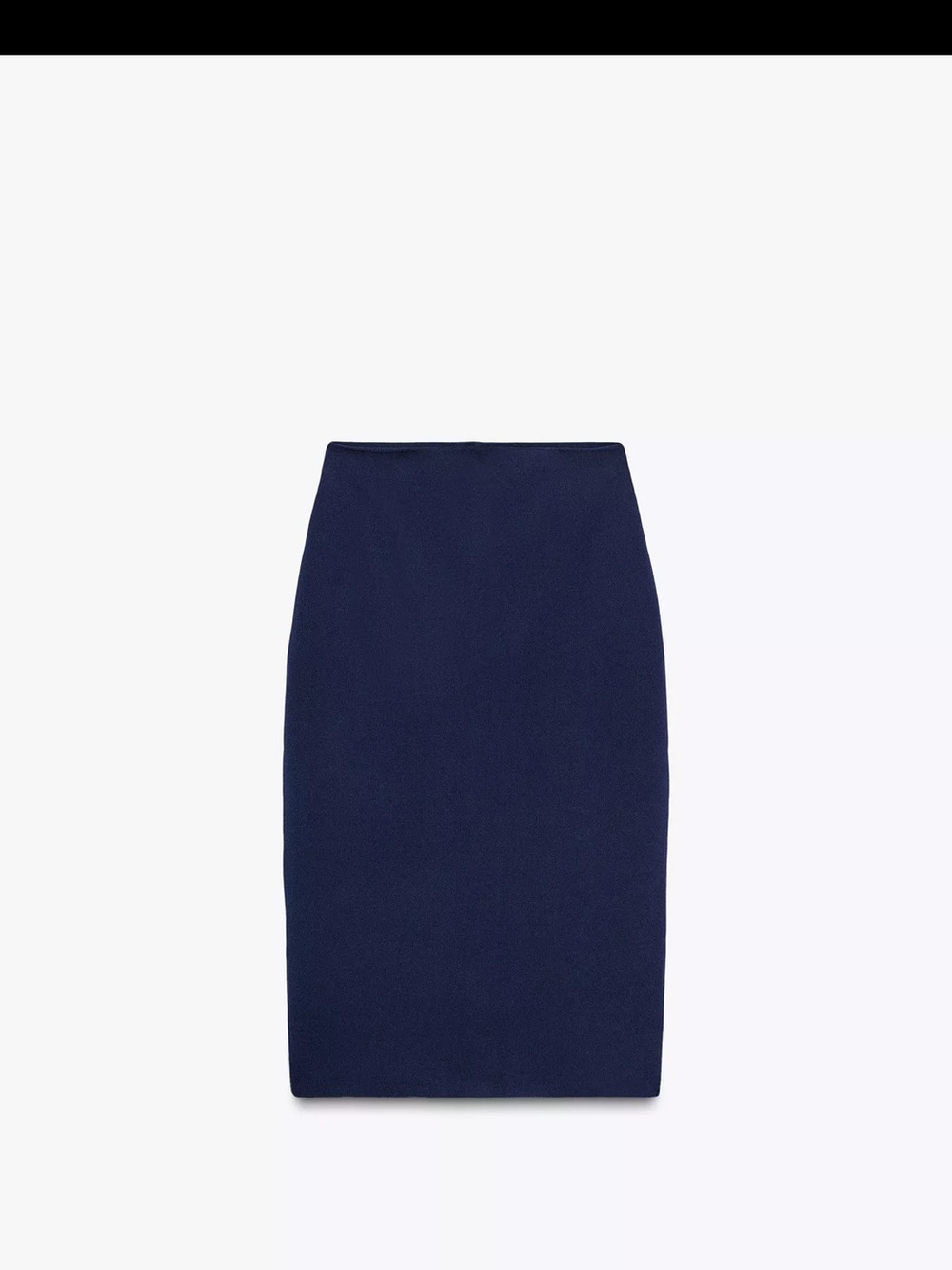 Zara Navy Slim-Fit Pencil Skirt